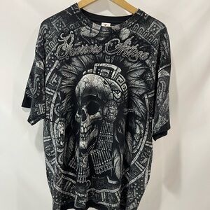 Y2K Aztec Skull Tee